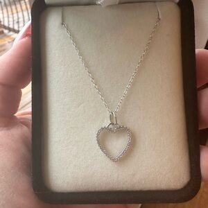 Elegant Silver Heart Necklace